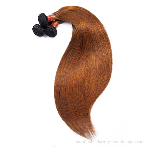 Factory Wholesale Natural Black 1B 30 Straight Hair Two Tone Ombre Colored Brazilian Remy Hair Weaves